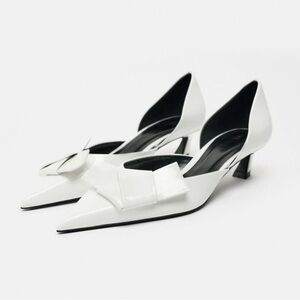 NWT ZARA HEELED PUMP WITH BOW Size 6(36)